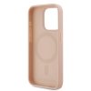 Karl Lagerfeld KLHMP15LPKHPORPP iPhone 15 Pro 6.1 hardcase różowy/pink Leather Monogram Metal Logo MagSafe